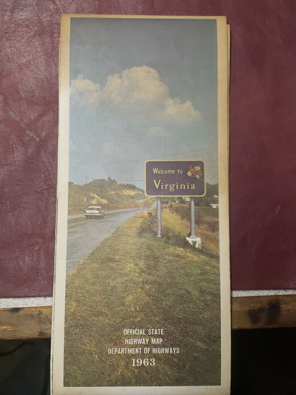 Vintage 1963 Virginia Official Road Map – State Highway Dept. (Version A)