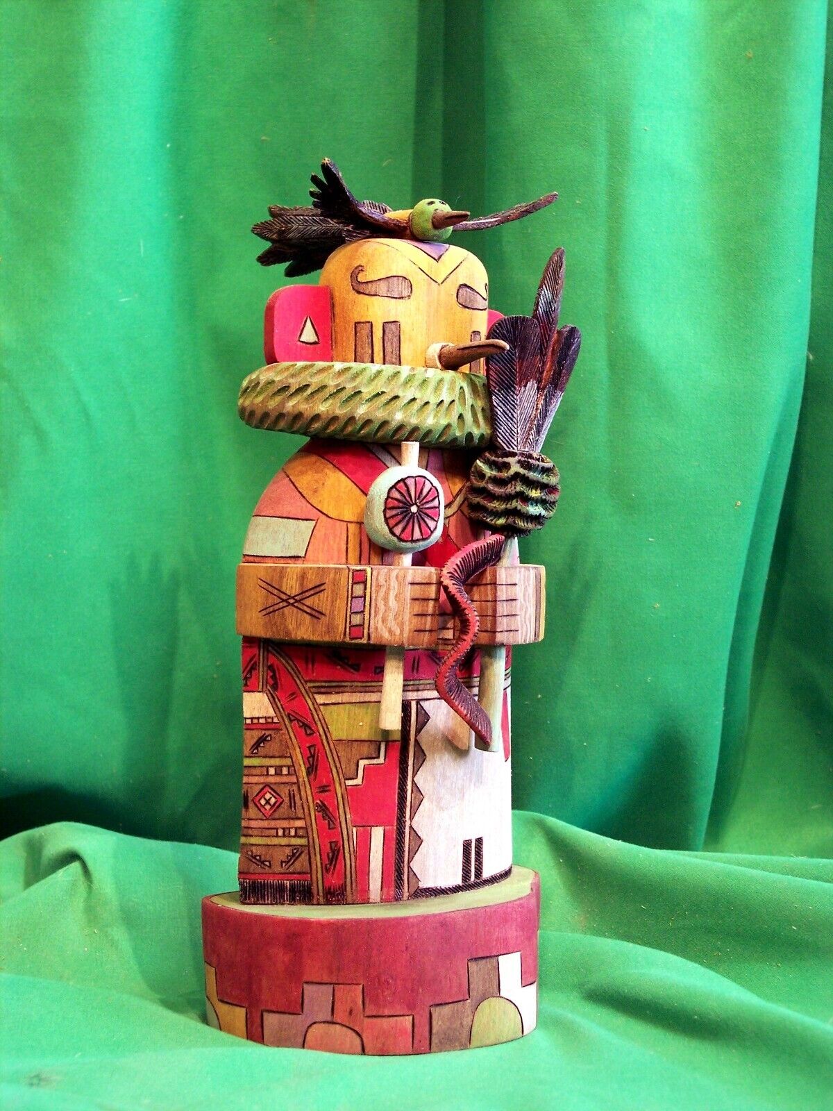 Hopi Kachina Doll - Tocha, the Hummingbird Kachina by Eric Roy - Magnificent