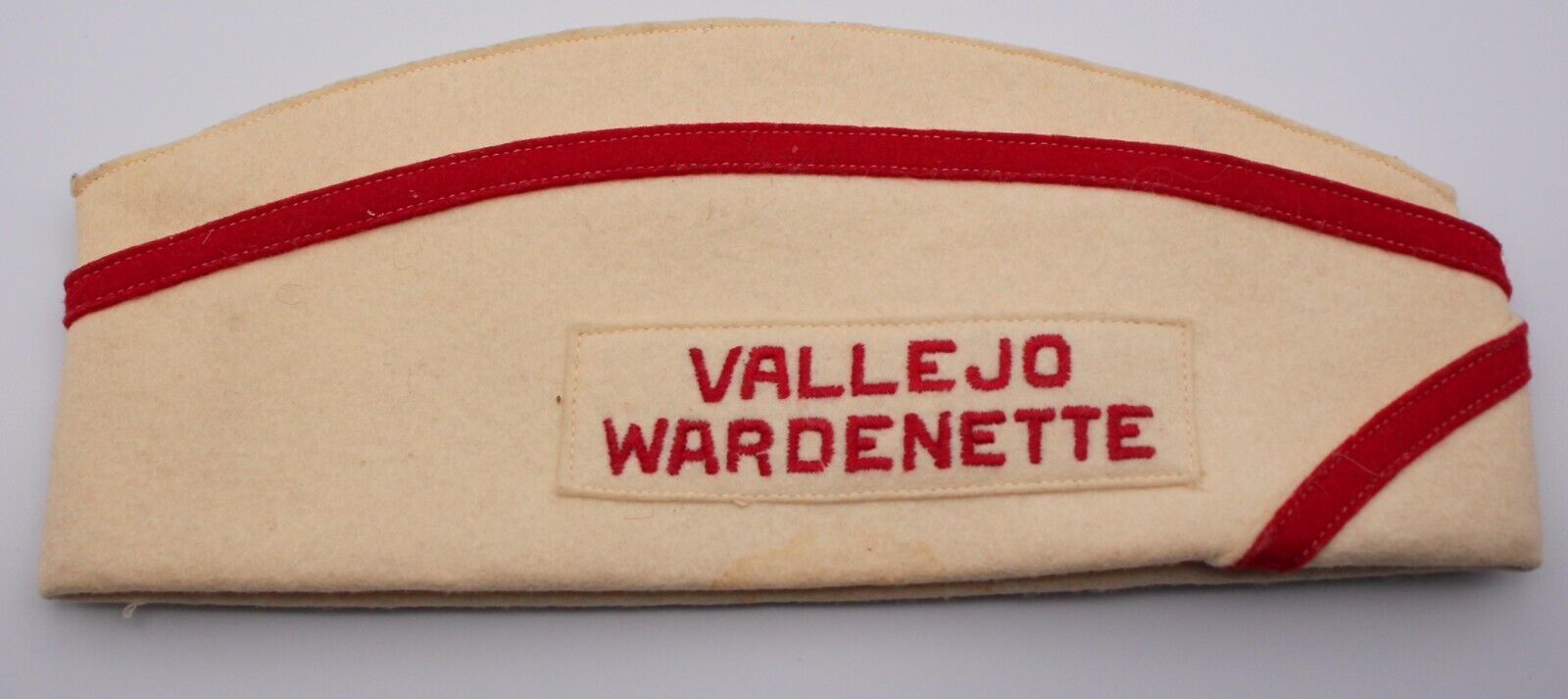 WW2 Vallejo Wardenette Felt Hat Civil Defense CD California Ca Patch Air Raid