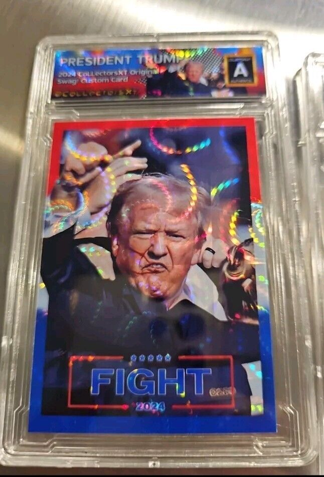 President Donald J. Trump Fight USA Red White Blue ACEO