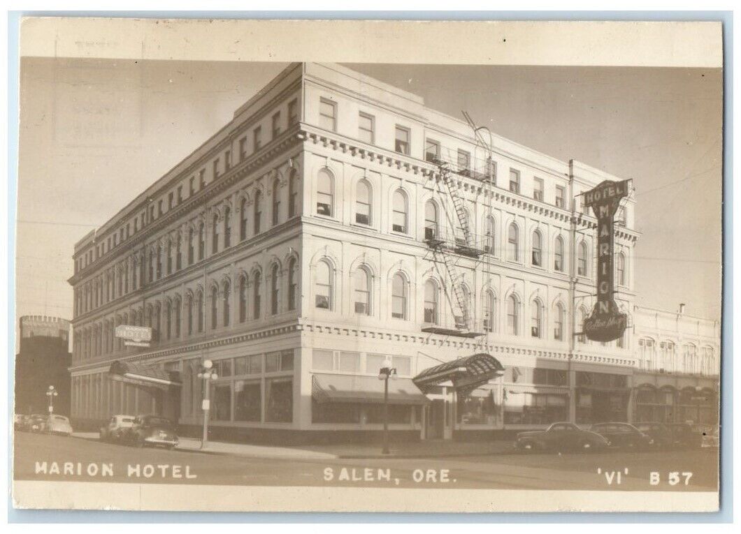 c1930's Marion Hotel Building View Salem Oregon OR RPPC Photo Unposted Postcard