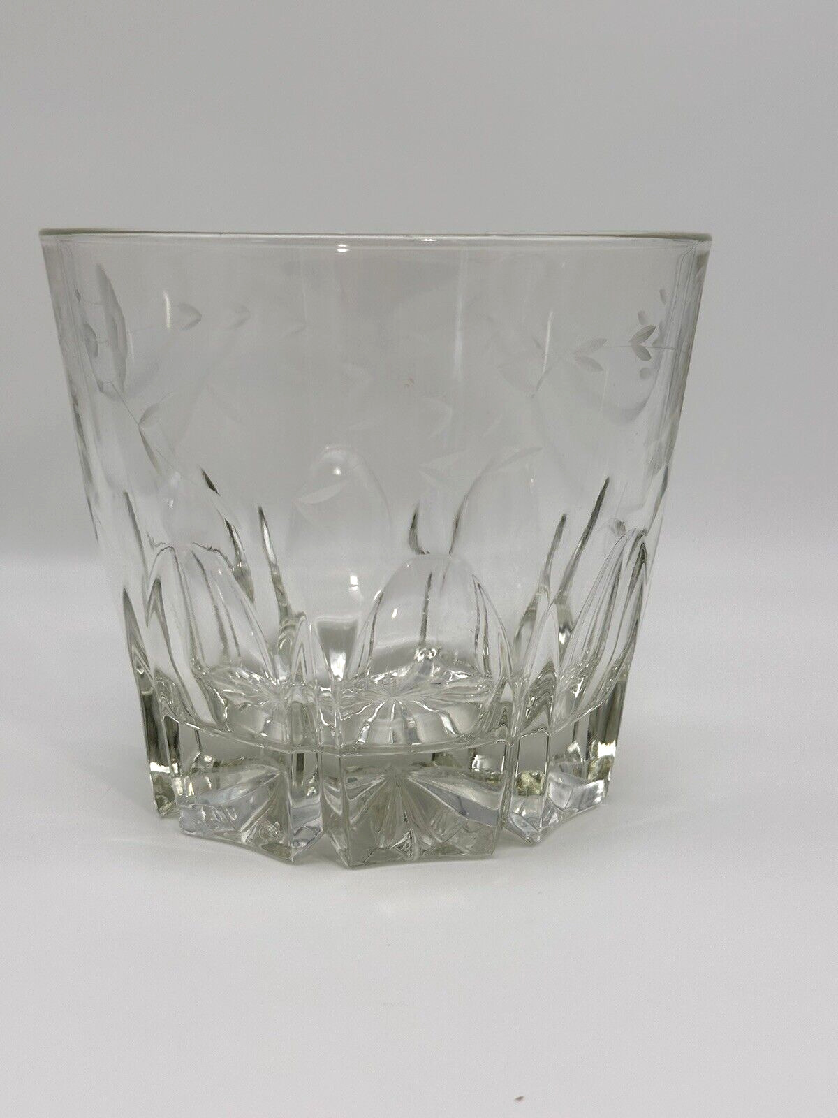 Vintage Princess House Etched Crystal Glass Ice Bucket in the Heritage Pattern