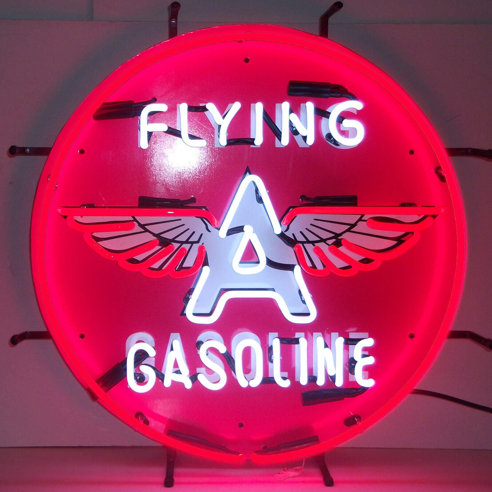 Neon Sign Flying A Tydol Gas Gasoline Oil wall lamp Garage light globe Aviation