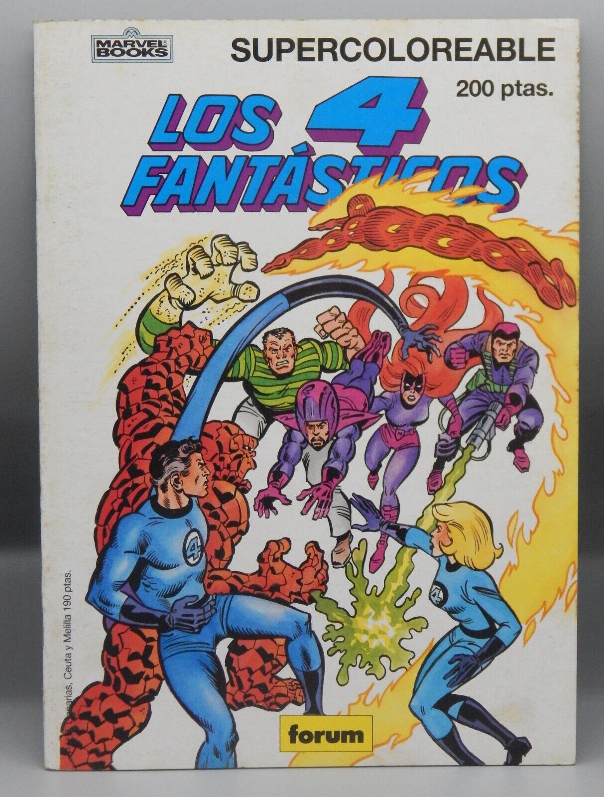 Vintage 1989 Marvel FANTASTIC FOUR Coloring Book SPAIN variant SPAINISH Kirby 