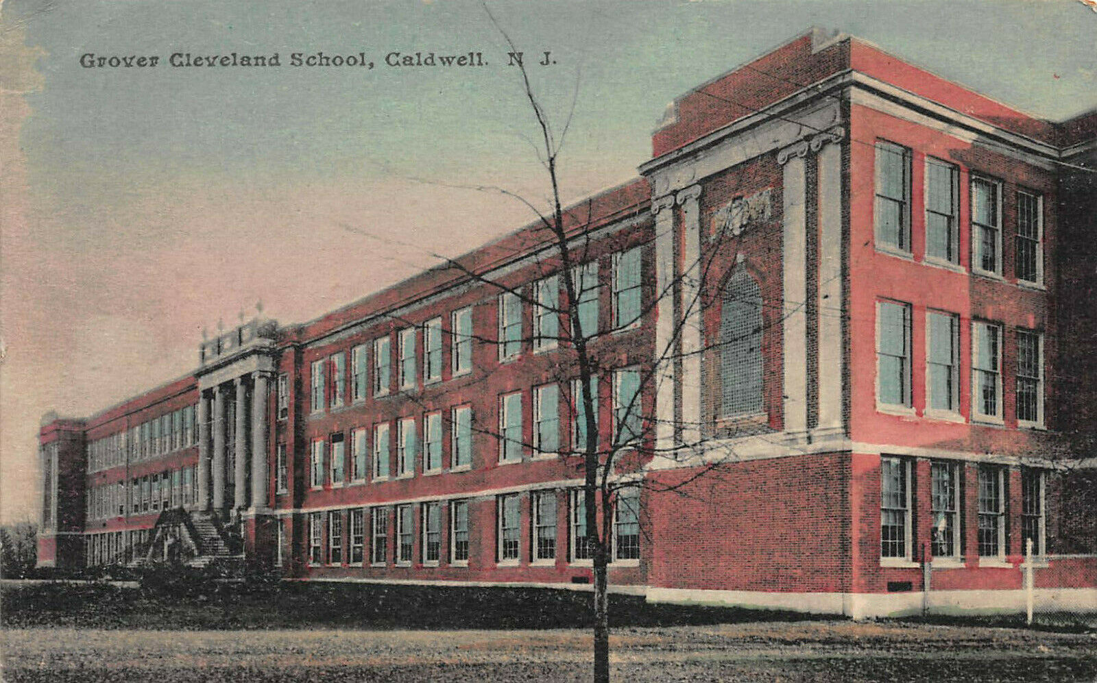 Grover Cleveland School, Caldwell, New Jersey, Early Postcard, Unused