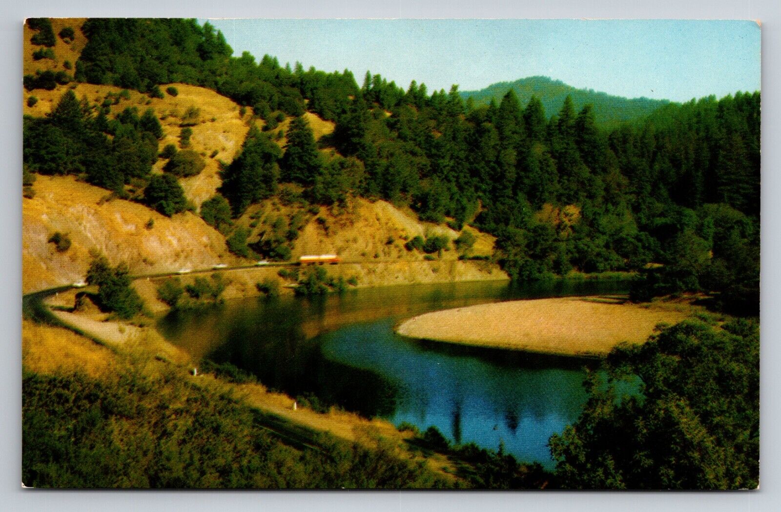 Eel River Redwood Highway California Vintage Unposted Postcard