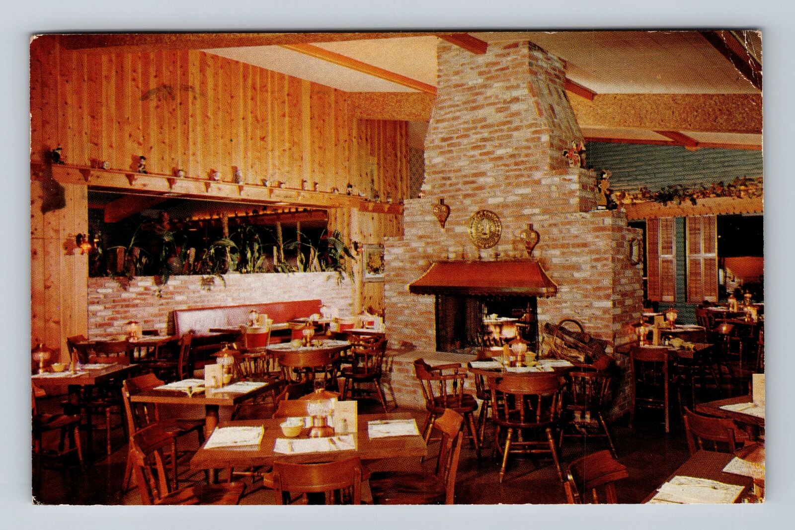 Escondido CA-California, The Fireside Restaurant, Antique Vintage c1960 Postcard