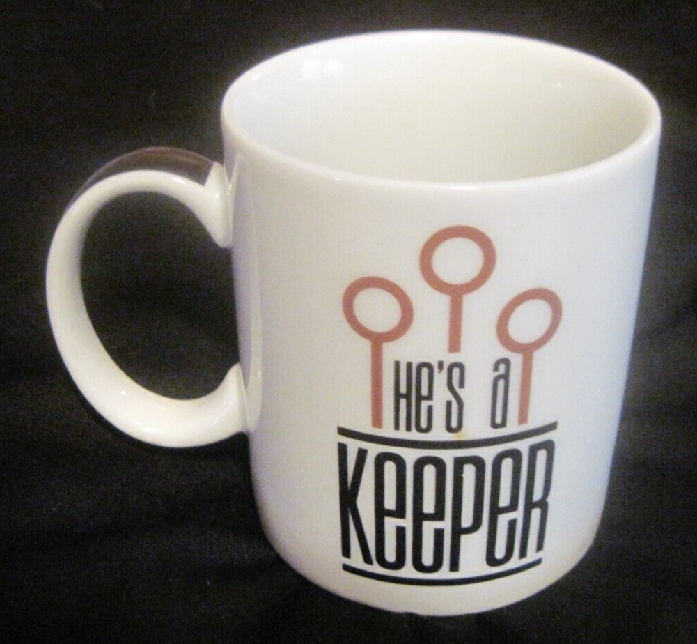 Harry Potter- He’s a Keeper Quidditch Ceramic Mug Cup 12 oz Licensed Product EUC