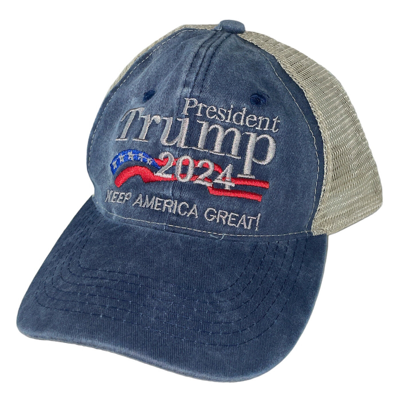 Keep America Great Again President Donald TRUMP 2024 MAGA Blue Hat Baseball Cap
