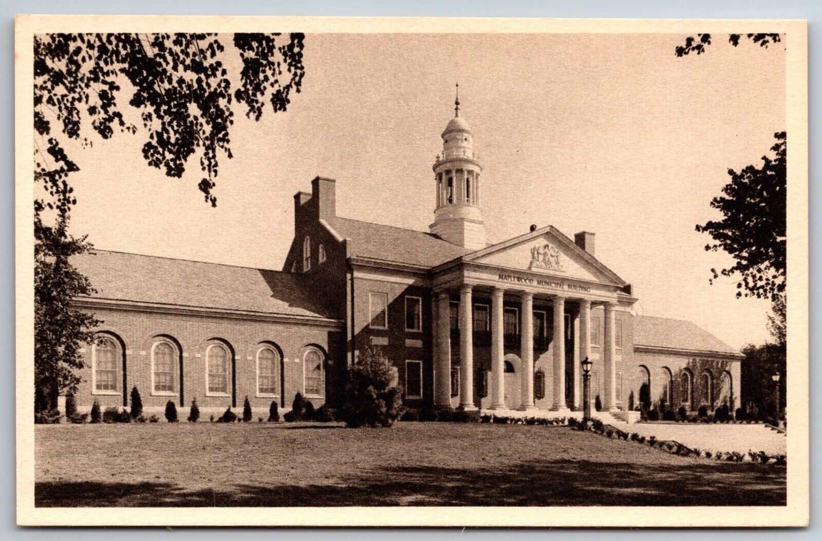 Municipal Building Maplewood New Jersey Printed Unused Postcard