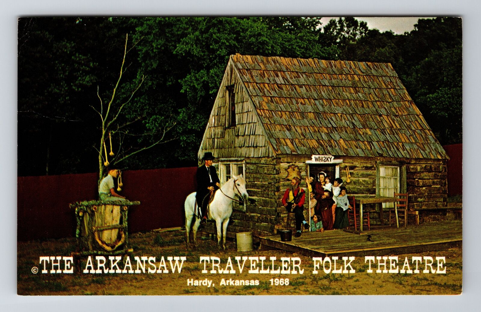 Hardy AR-Arkansas, Arkansaw Traveller Folk Theatre, Vintage Postcard