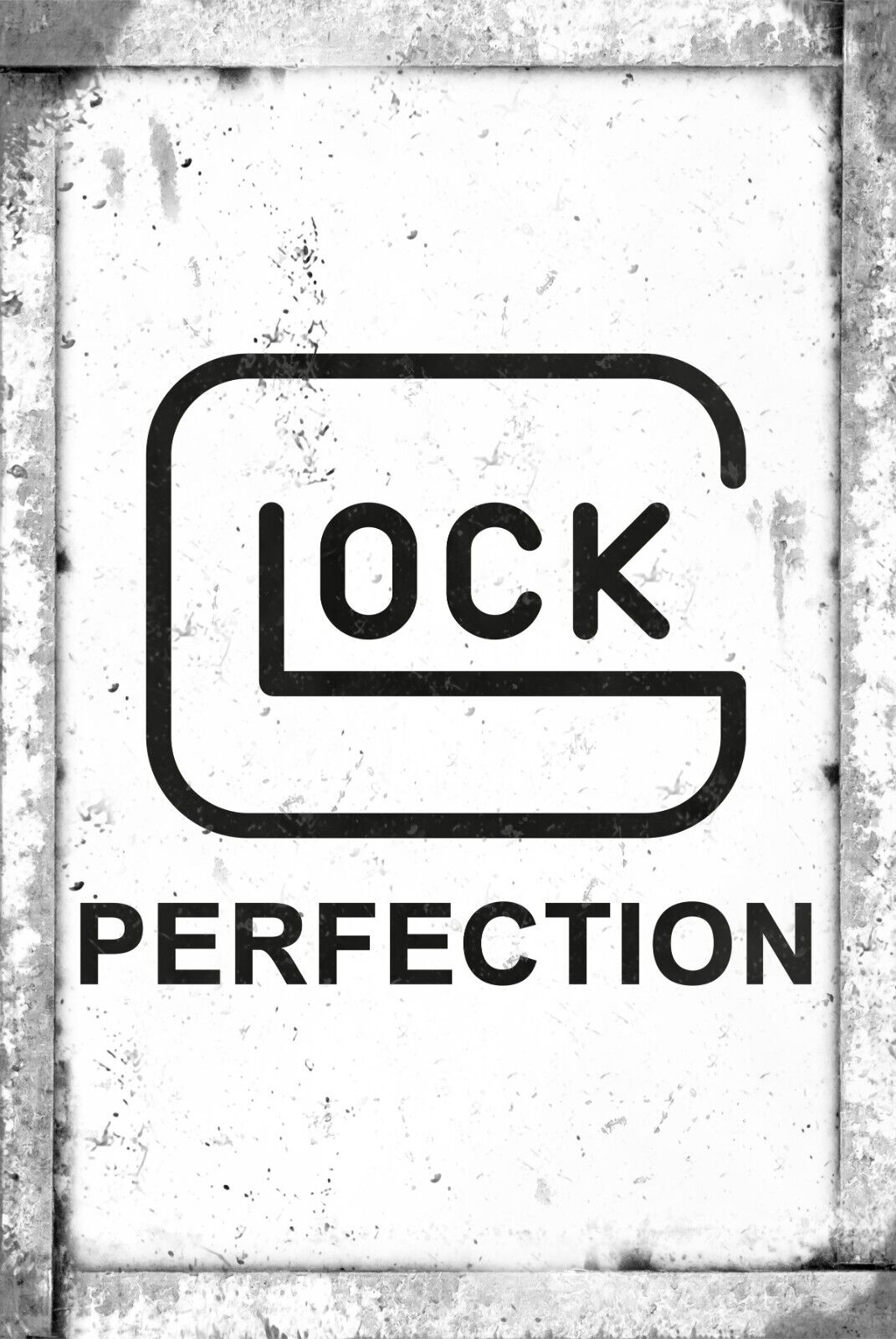 Glock Protection Firearms 8x12 Rustic Vintage Style Tin Sign Metal Poster