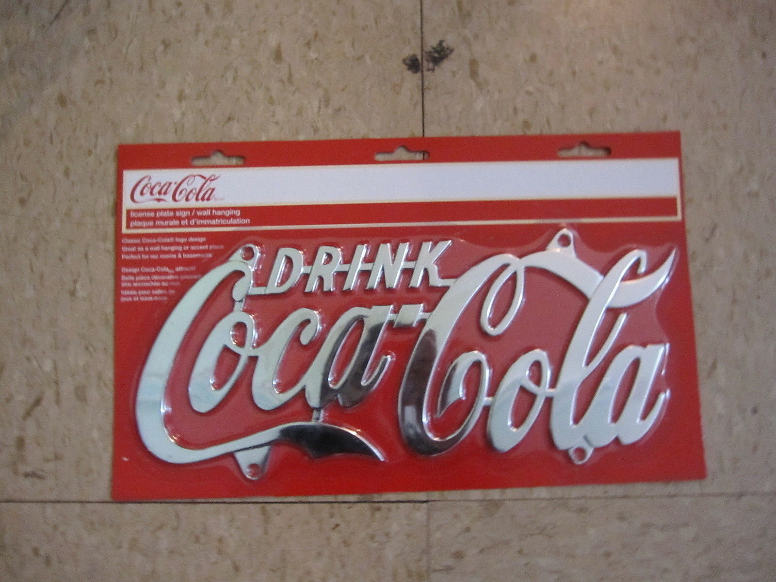 Coca-Cola Chrome Plated License Plate - BRAND NEW