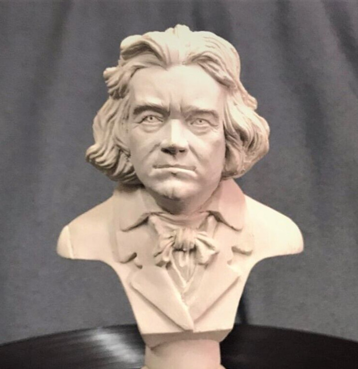 LUDWIG van BEETHOVEN BUST SCULPTURE CLASSICAL MUSIC PIANO art Mozart Bach Brahms