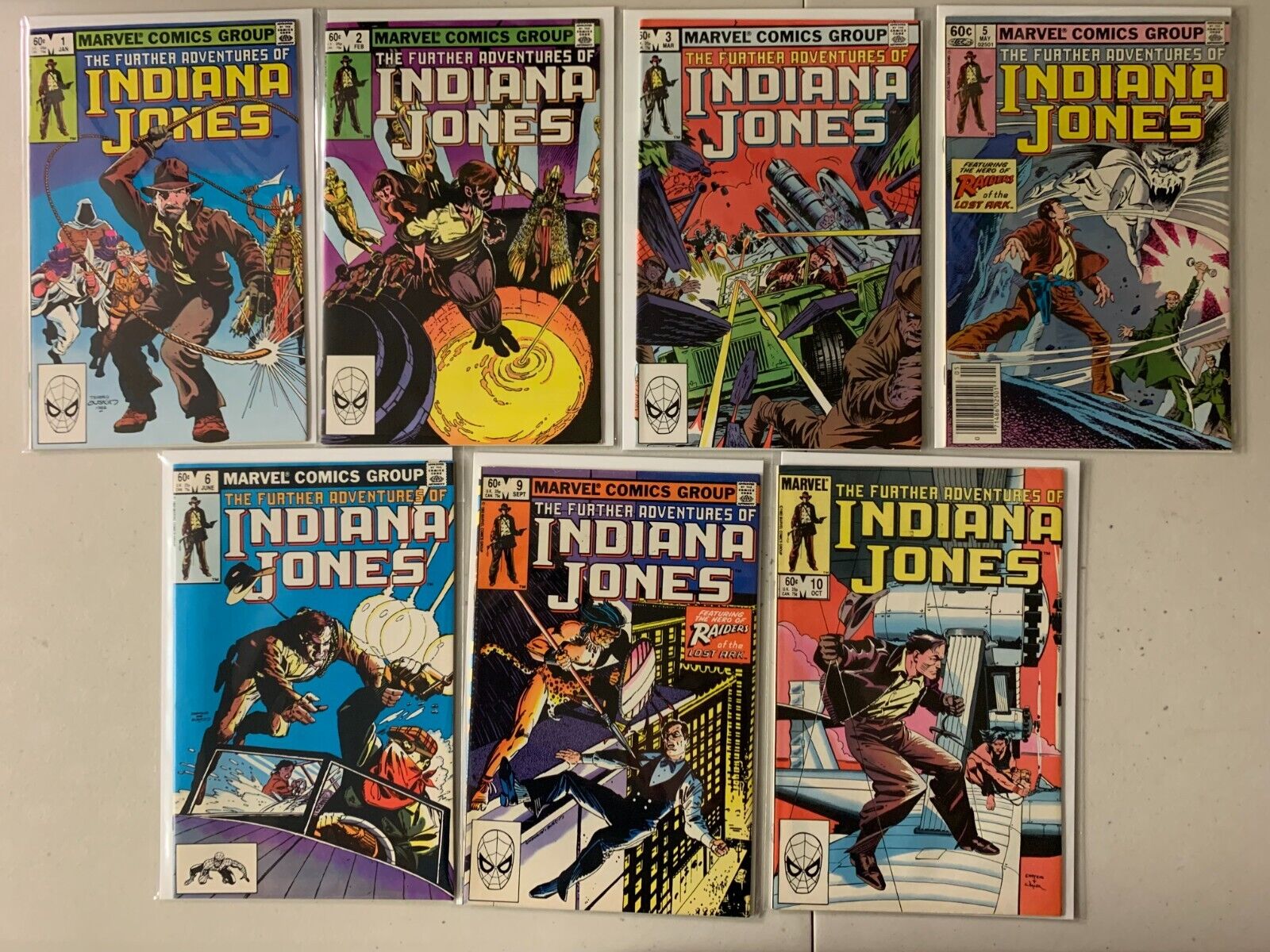 Indiana Jones comics lot #1-10 7 diff avg 6.0 (1983)