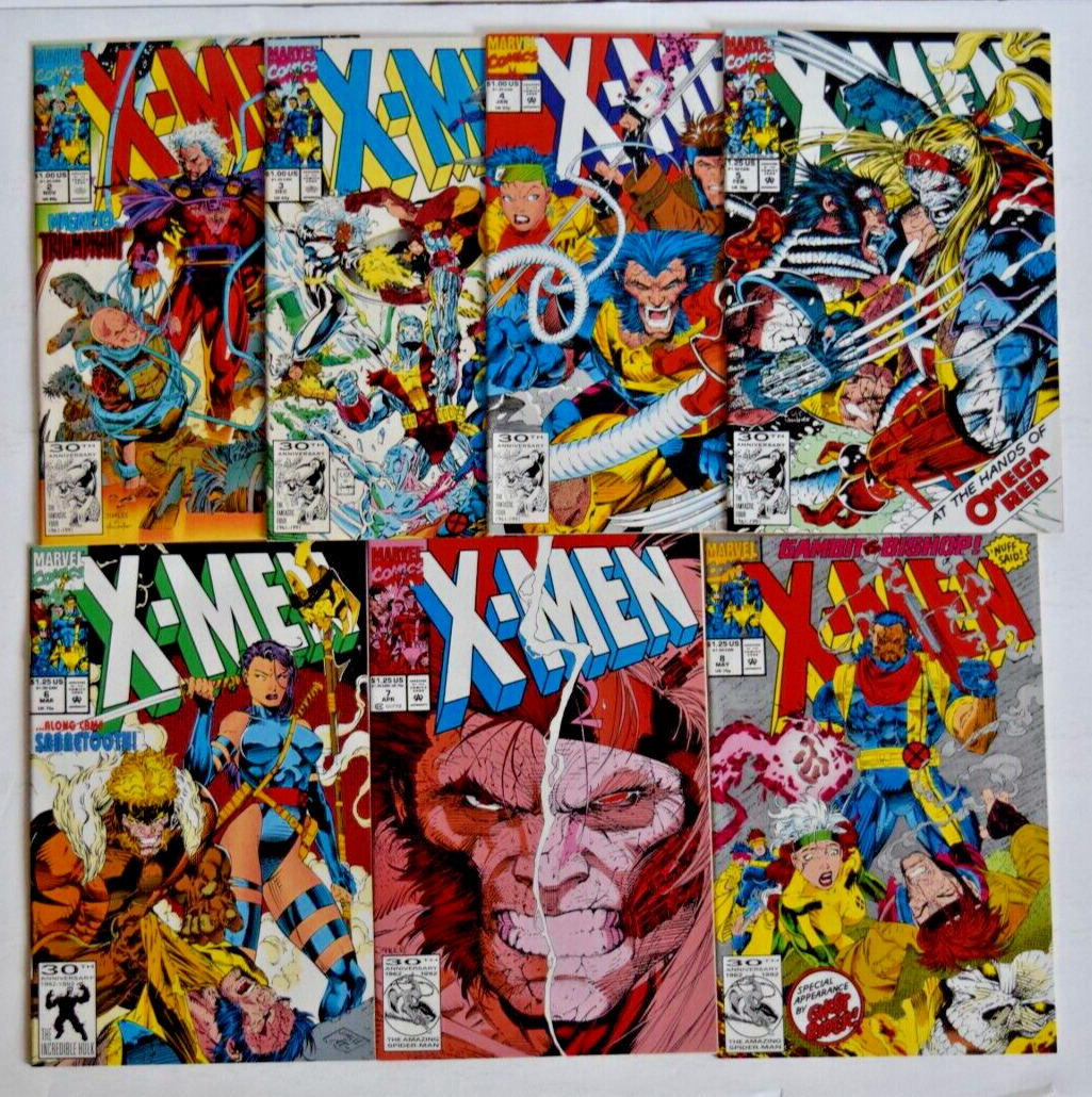 X-MEN (1991) 7 ISSUE COMIC RUN #2-8 MARVEL COMICS