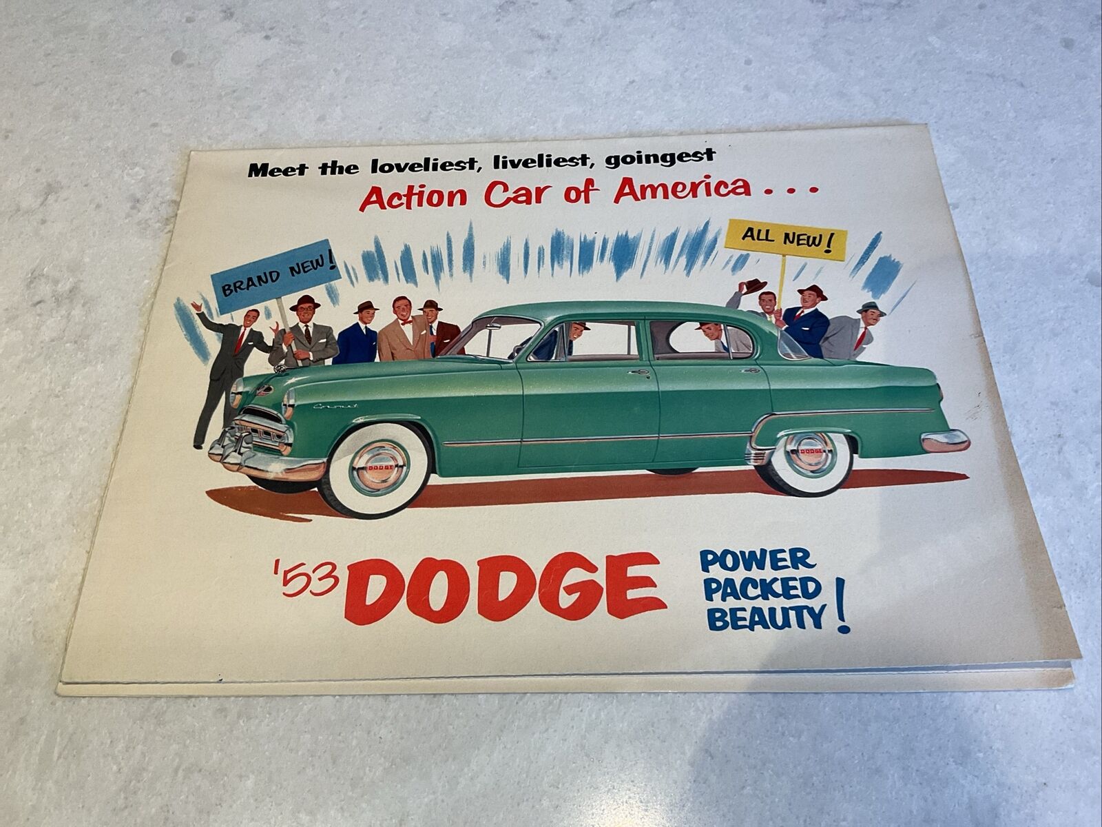 Vintage 1953 Dodge Fold Out Sales Brochure  Original