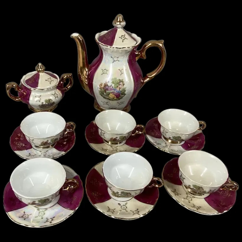 early 20th-century French Sevres/Limoges porcelain coffee/tea set