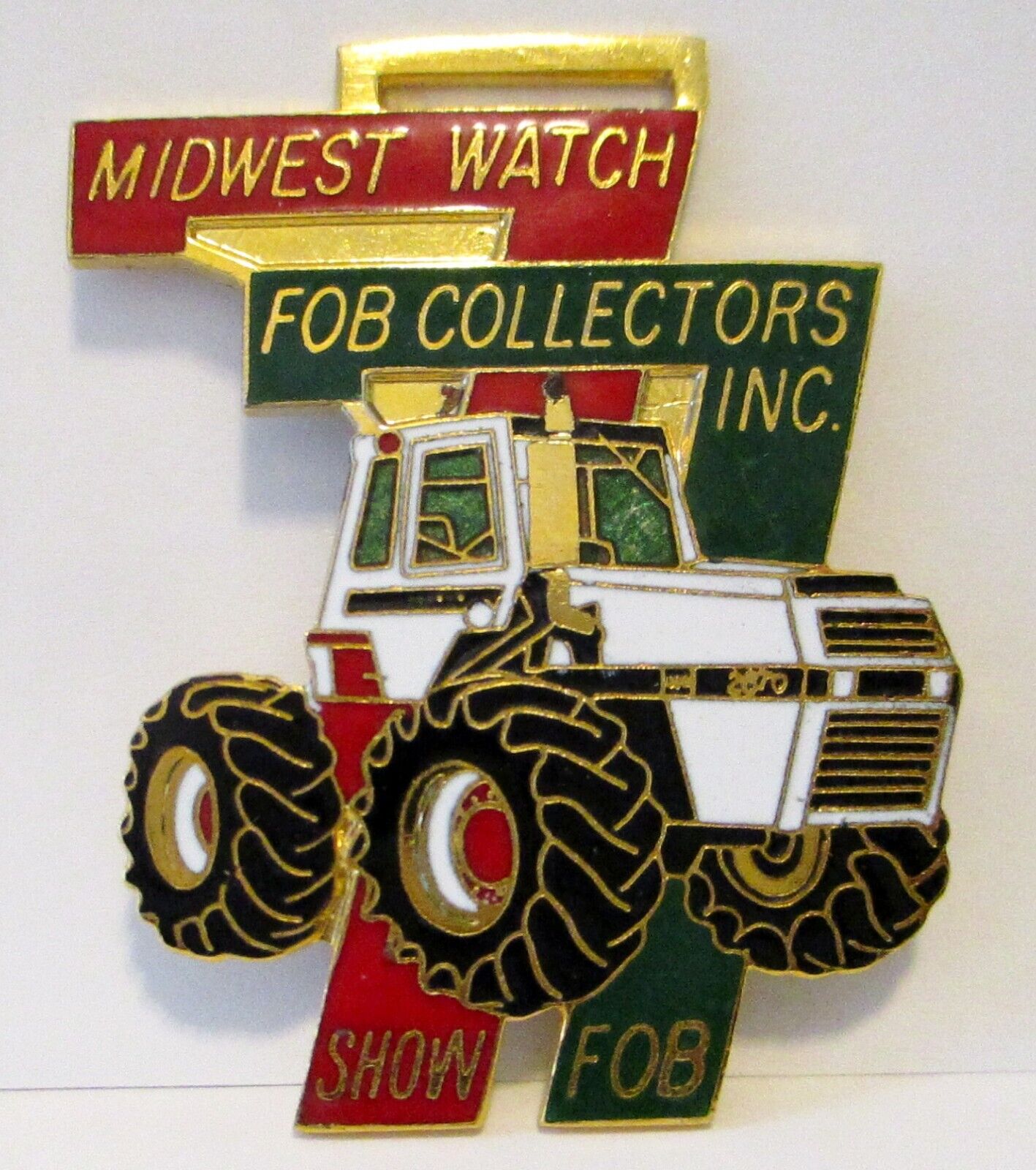 Case 2670 4WD Tractor Pocket Watch Fob 1977 MWFCI Midwest Collectors Club Show