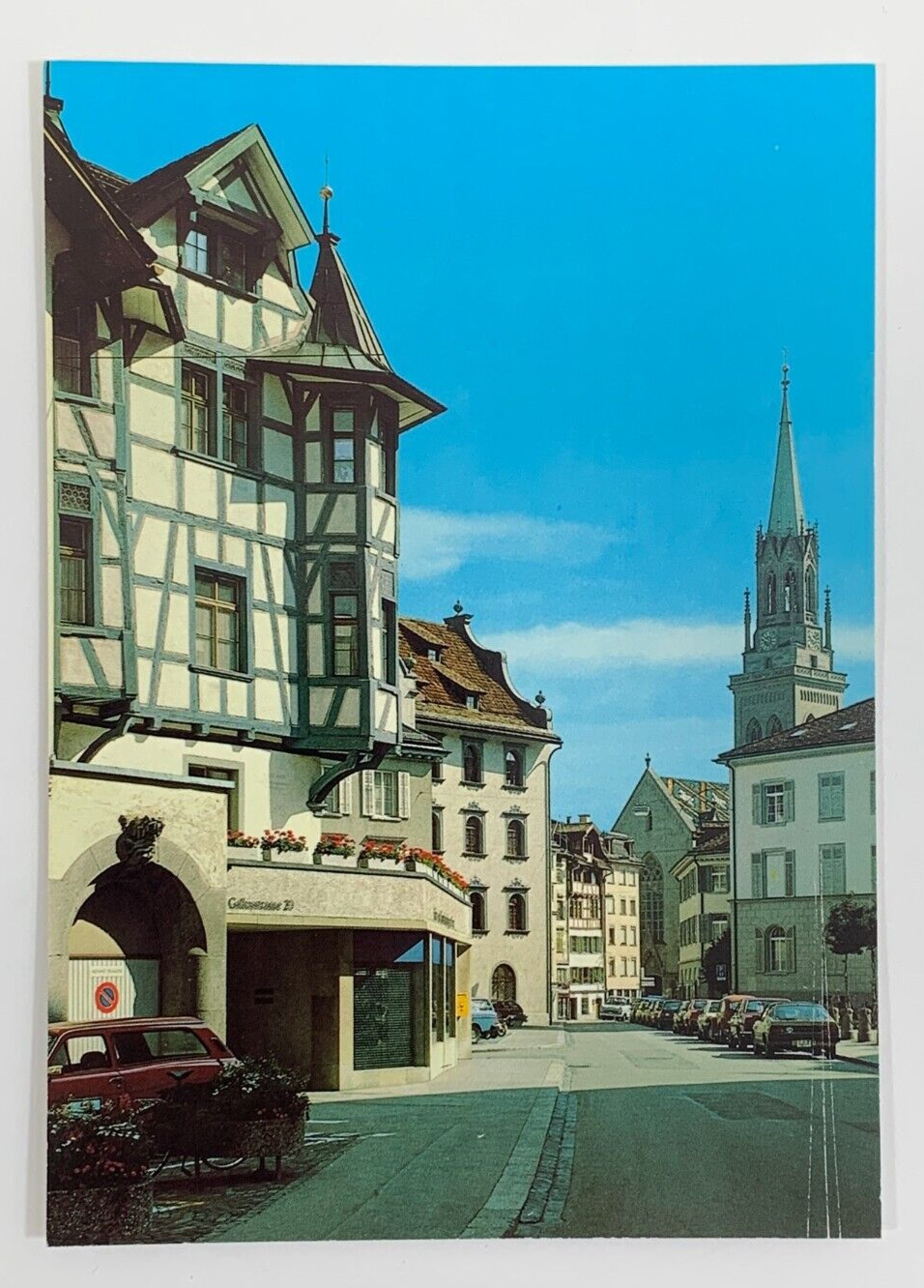 Gallusstrasse With St. Laurenzen Church St. Gallen Switzerland Postcard
