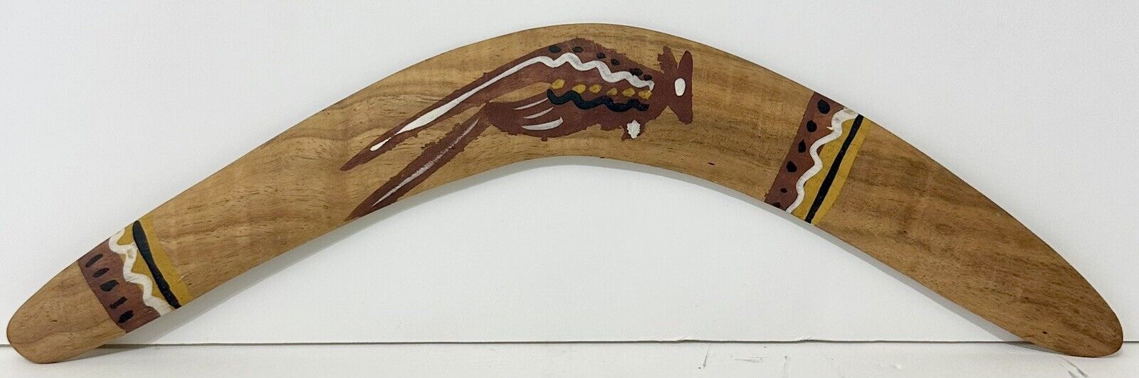 Handmade Wooden Boomerang Hand Painted Australia Kangaroo