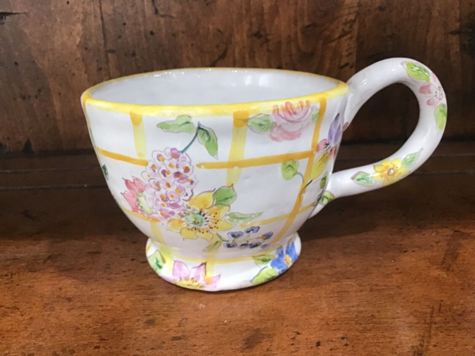 French Faience handmade Cup by Julie Whitemore