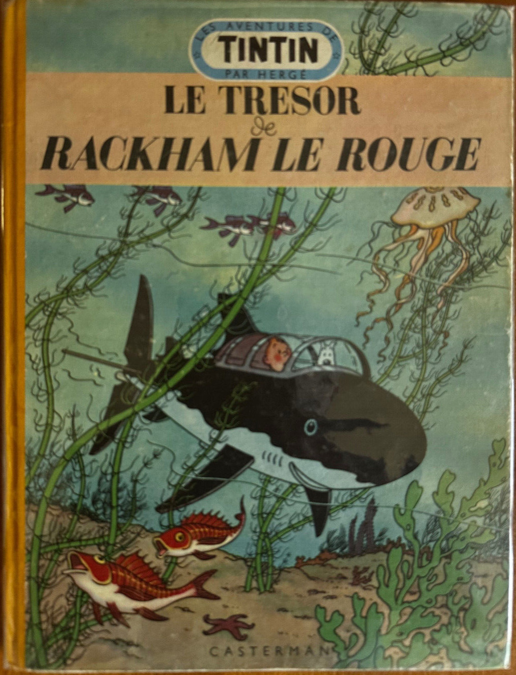 Hergé Tintin Le Trésor de Rackham Le Rouge Médaillon Bleu RARE 1952 French First