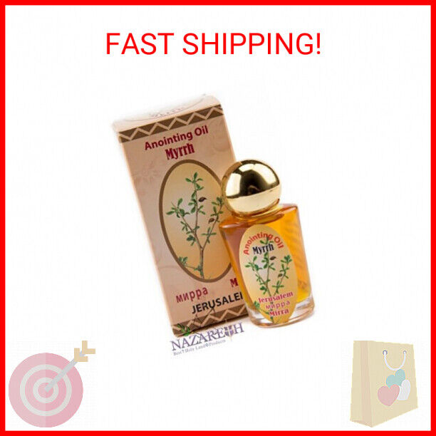 Nazareth Myrrh Mirra Anointing Oil Jerusalem Glass Bottle 10ml Authentic