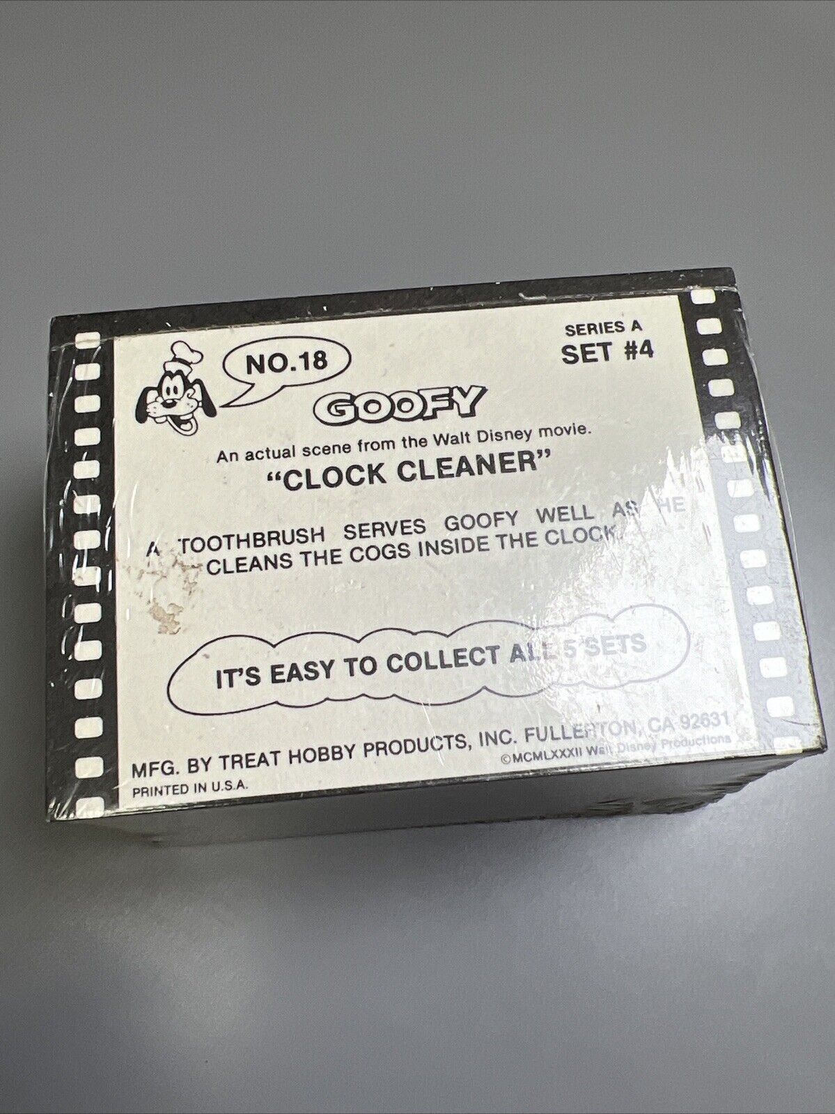 1982 Treat Hobby Walt Disney Trading Card Set Sealed Rare Goofy Clock Cleaner