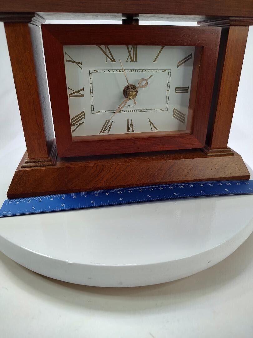 Vintage Wood Quartz Mantel Clock