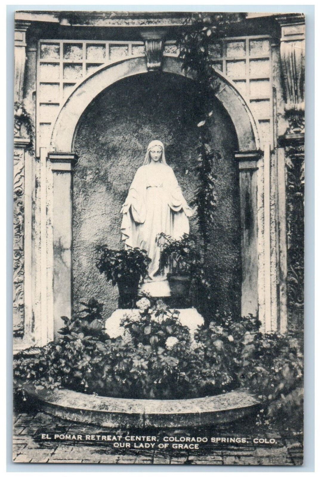c1940\'s Our Lady off Grace El Pomar Retreat Center Colorado Springs CO Postcard