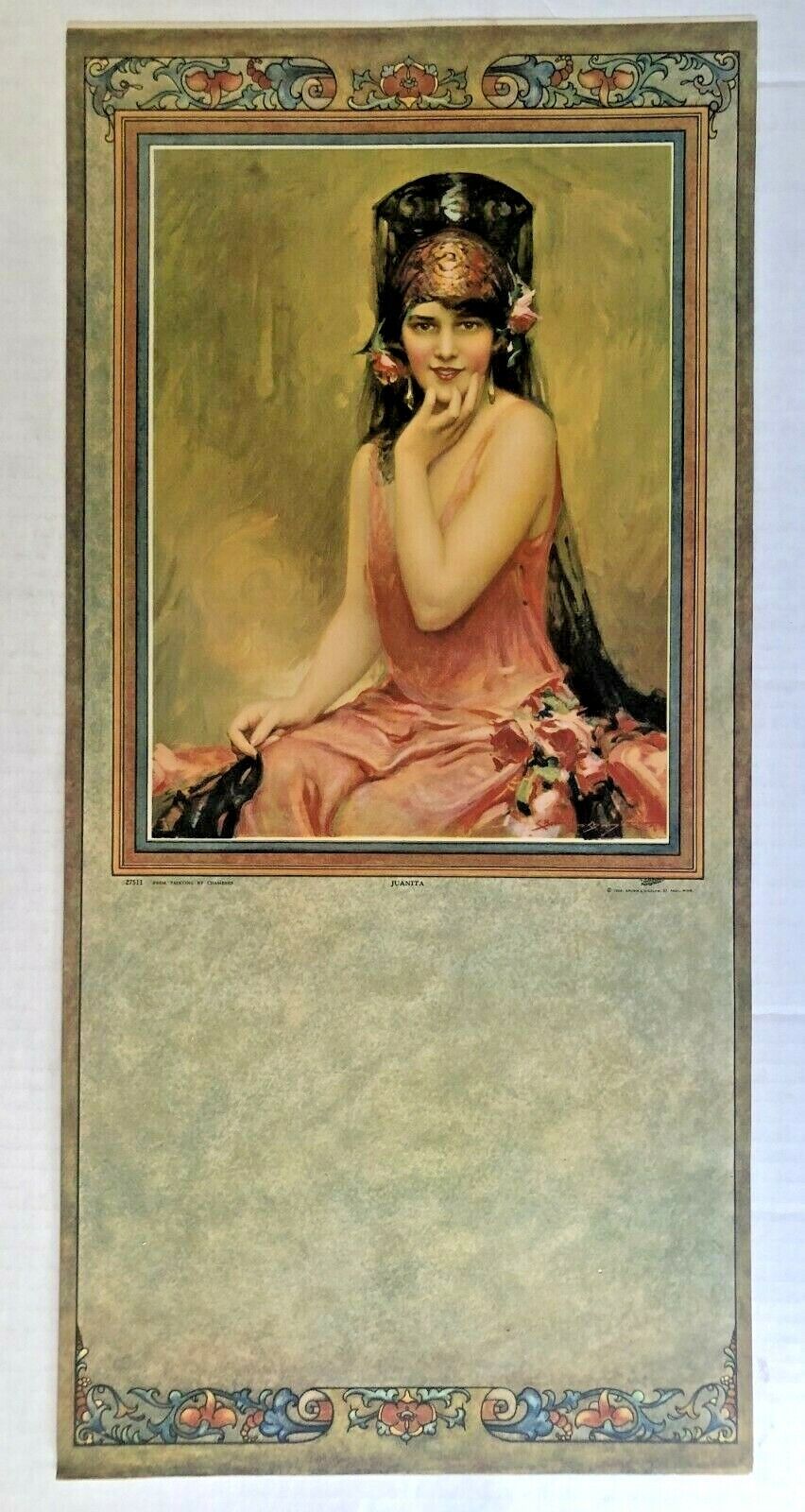 Gorgeous 1926 Pinup Girl Picture by Chambers of Sexy Spanish Senorita- Juanita