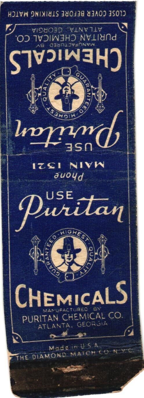 Use Puritan Chemicals by Puritan Chemical Co. Vintage Matchbook Cover
