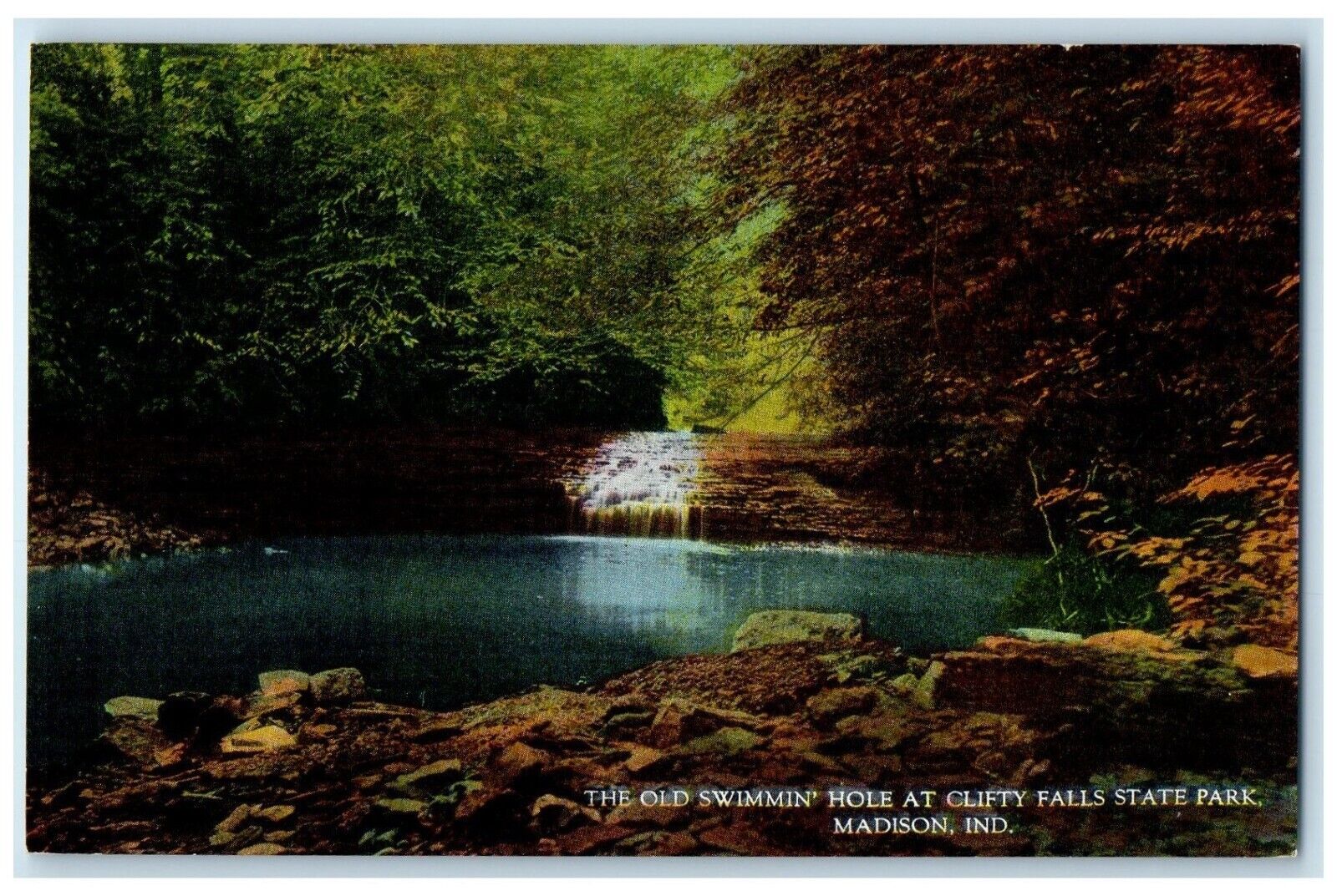 The Old Swimmin Hole At Clifty Falls State Park Madison Indiana IN Postcard