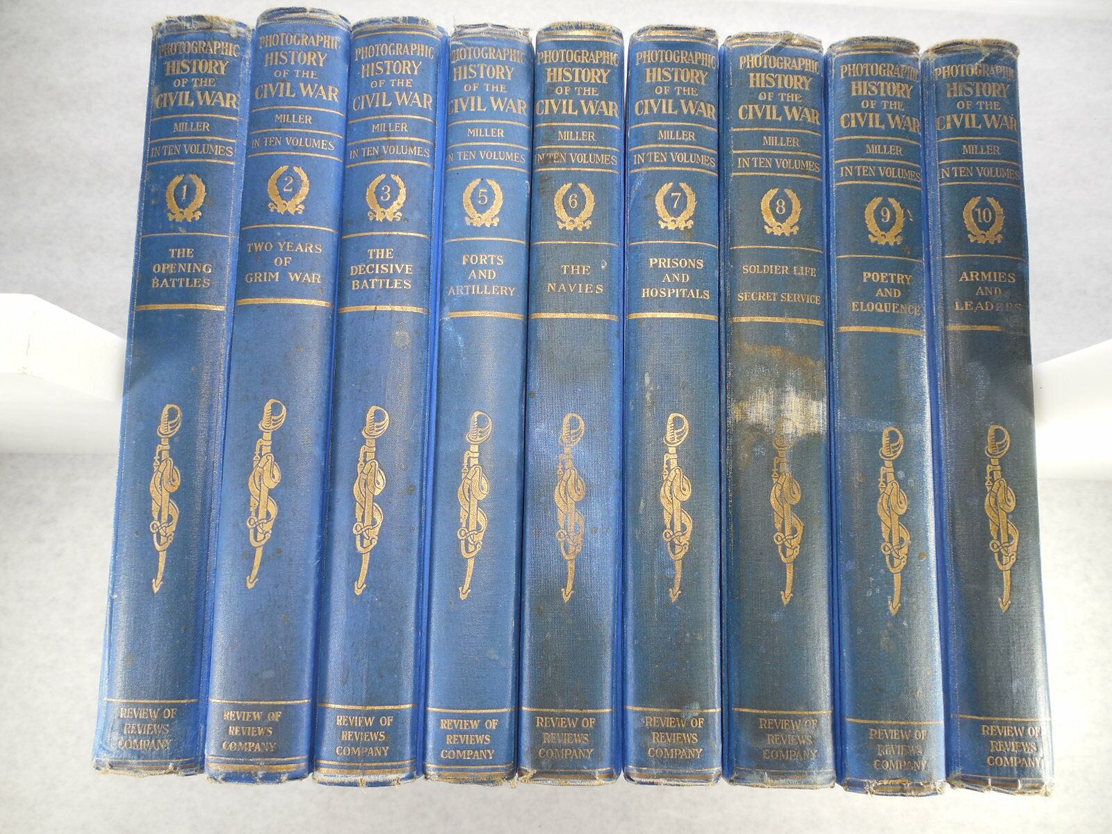 The Photographic History of the Civil War, 9 of 10 Volumes, 1911&1912, Ohio Vet