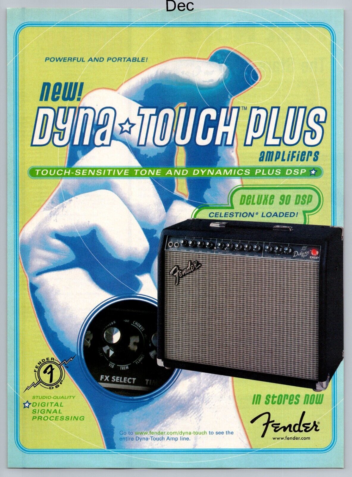 Fender Dyna Touch Plus Amplifiers Digital Processing 2002 Full Page Print Ad