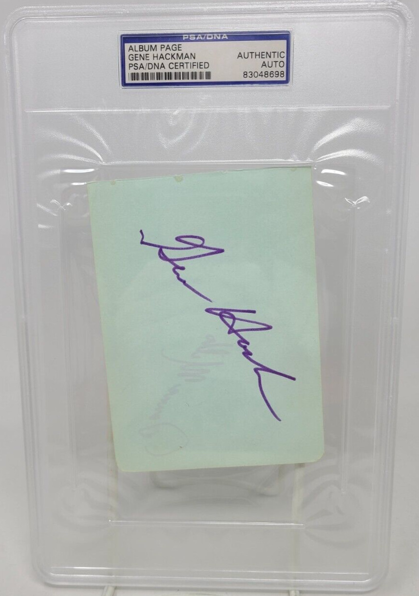 Gene Hackman Autographed Album Page PSA DNA Certified