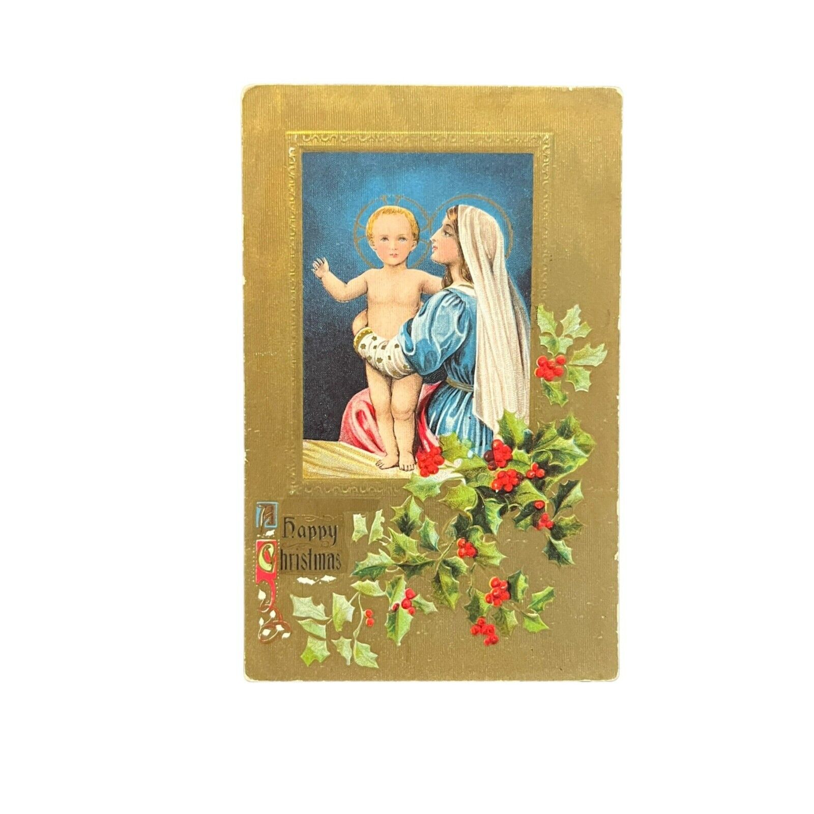 Vintage Postcard Divided-Back Christmas MARY HOLDS BABYJESUS - CHRISTIAN RELIGIO