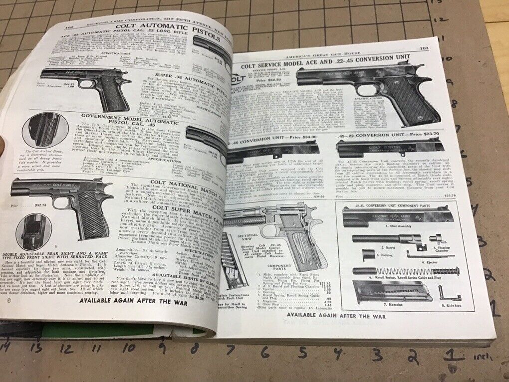Vintage 1945 Stoeger Arms catalog - guns Colt Smith Wesson Luger Ammo 512 pages