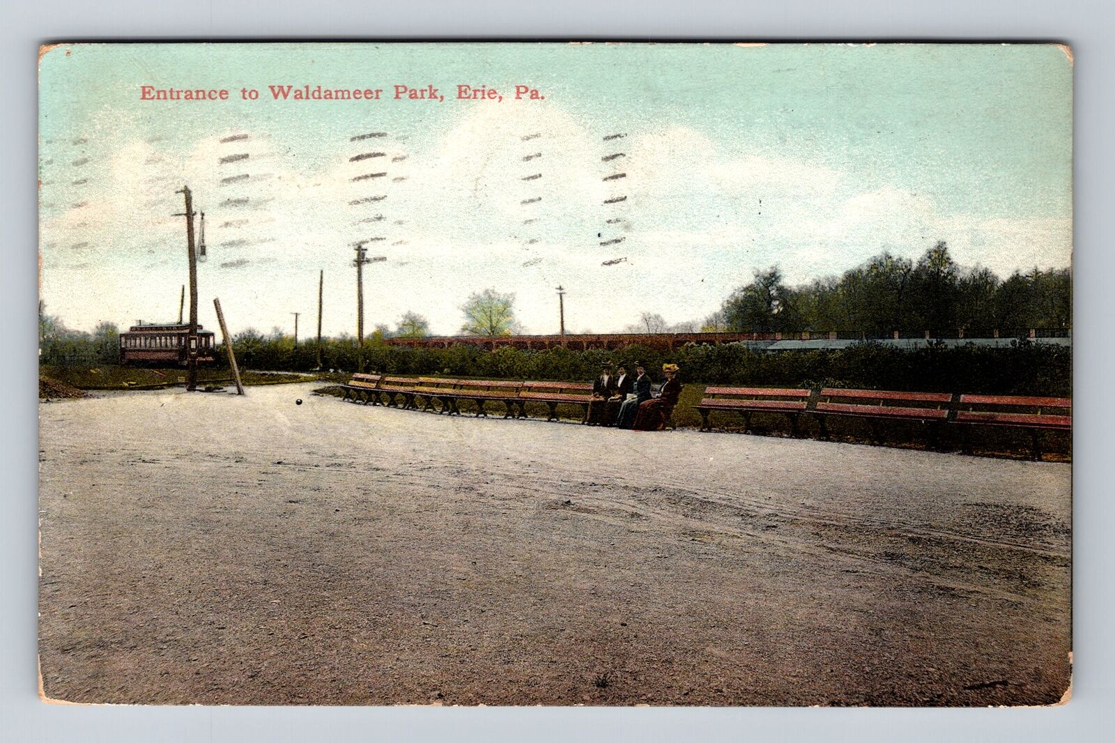 Erie PA-Pennsylvania, Scenic Entrance to Waldameer Park Vintage c1910 Postcard