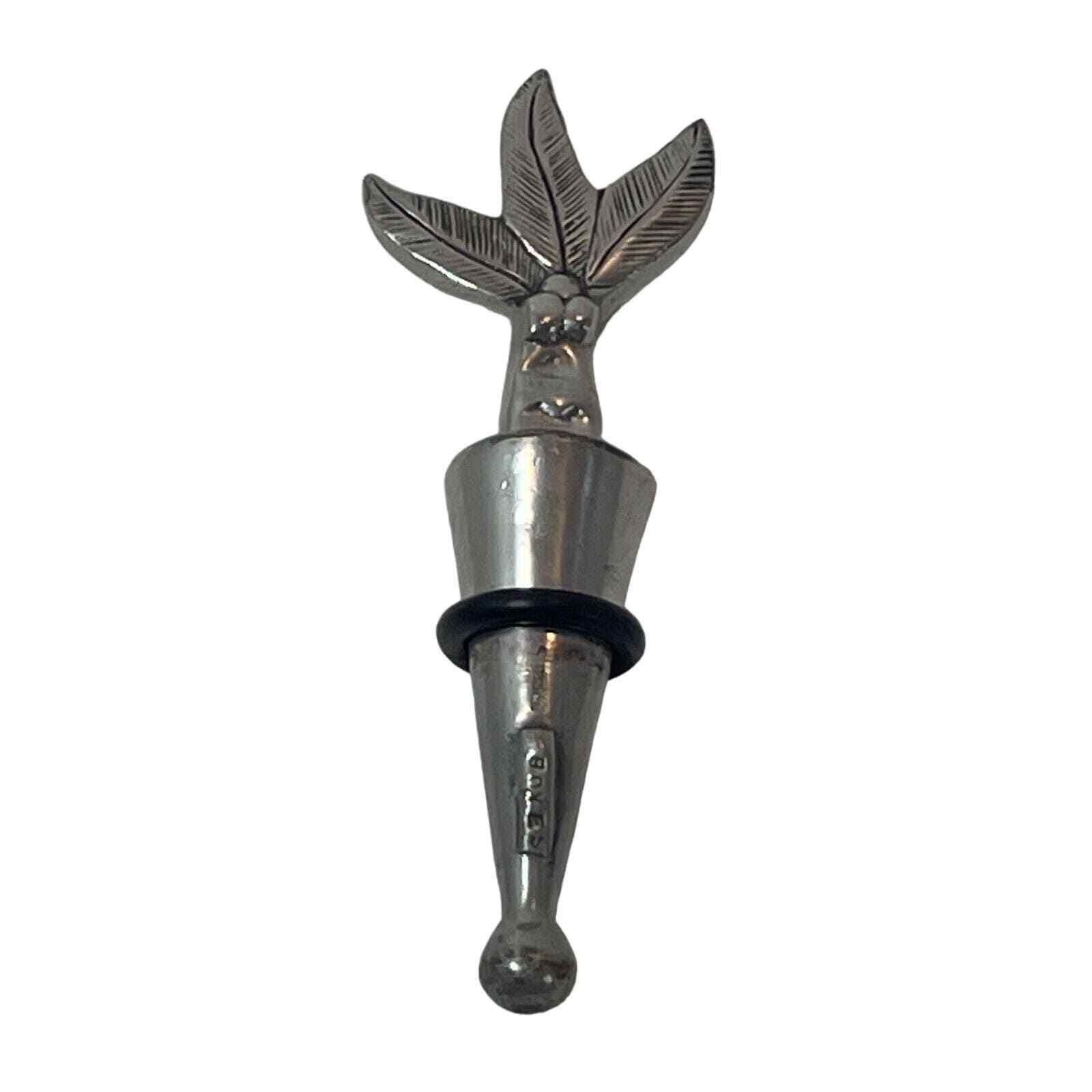 Carroll Boyes Wine Bottle Stopper Coconut Palm Tree Figural Pewter South Africa
