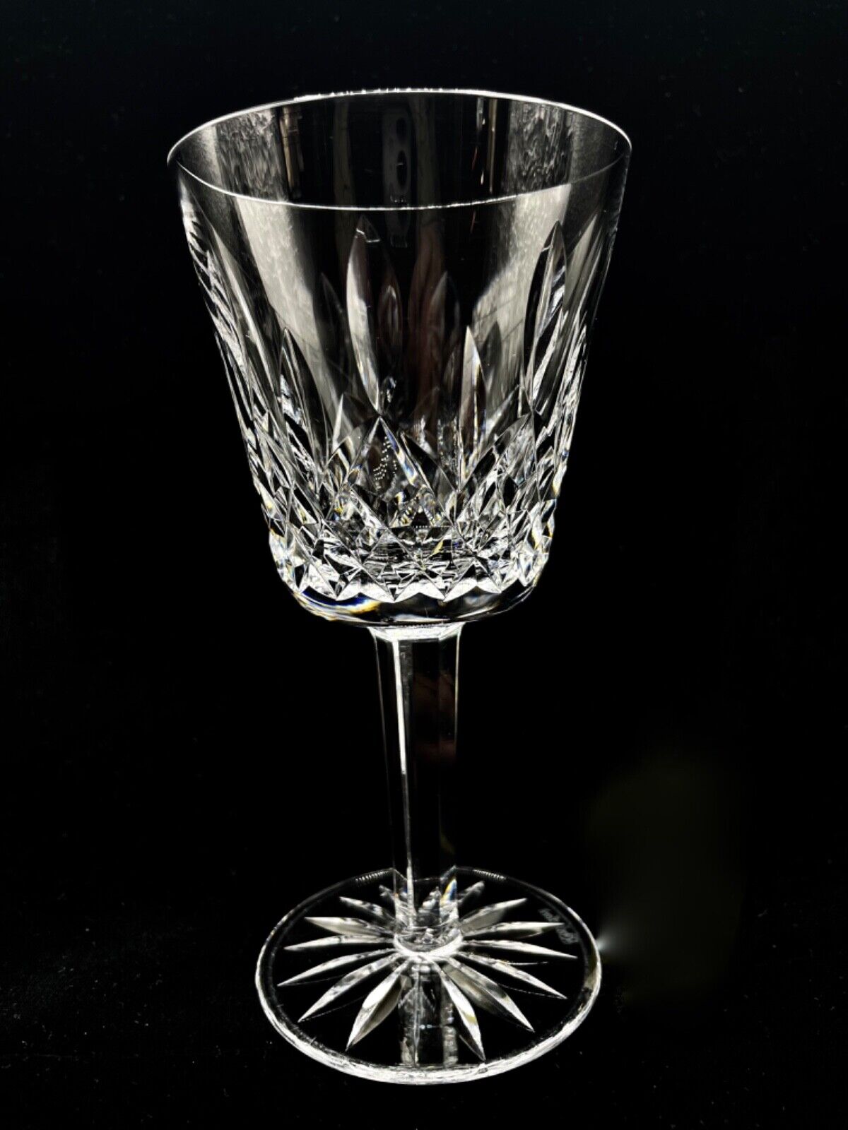 WATERFORD LISMORE WINE GLASS 5 7/8 TALL X 2 7/8 DIA.