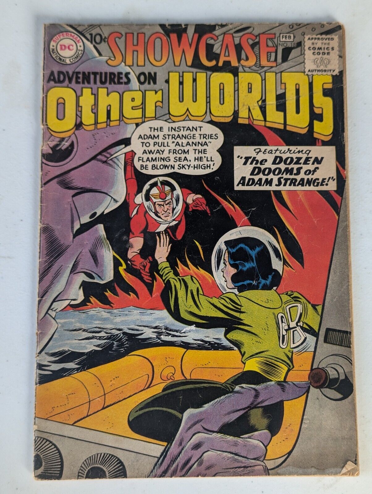 SHOWCASE 18 Adventures on Other Worlds 2ND APPEARANCE OF ADAM STRANGE (1959) G