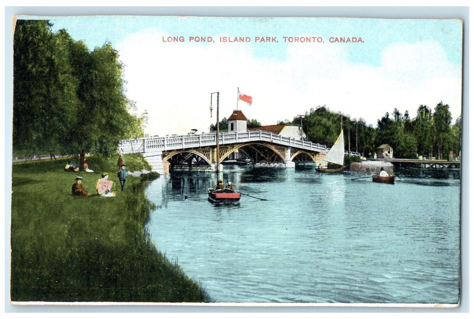 c1910 Long Pond Island Park Toronto Ontario Canada Antique Unposted Postcard