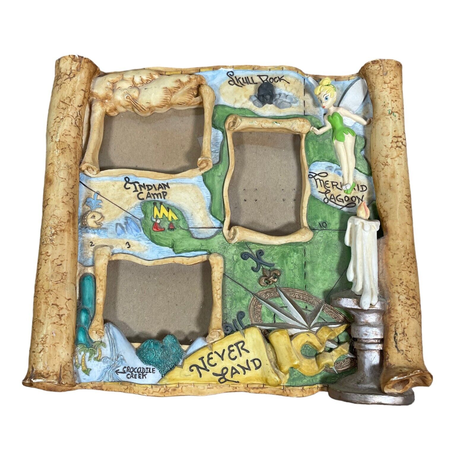 VTG Disney Store Peter Pan Tinkerbell Neverland Follow Your Dreams Picture Frame