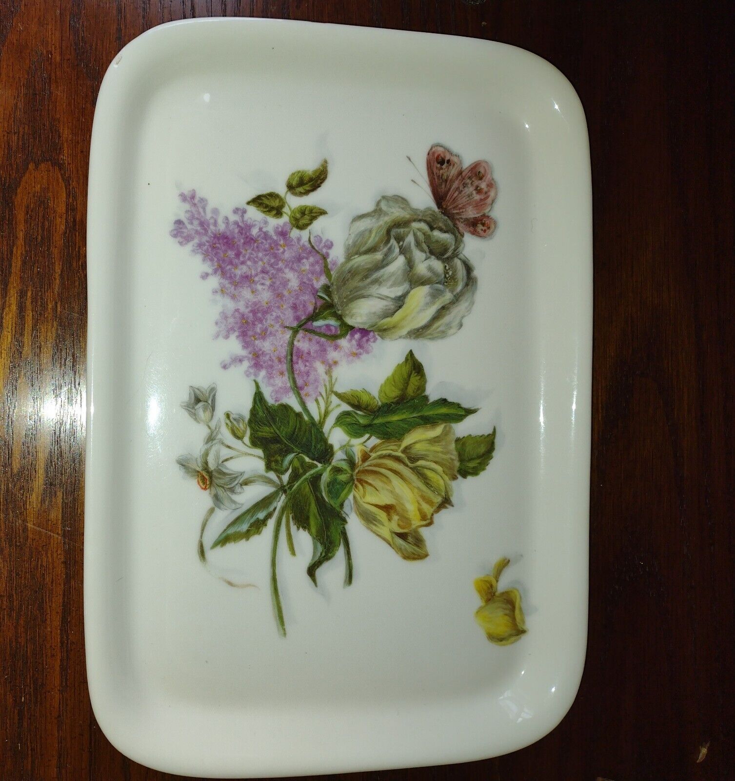 Haviland & Co Limoges Hand Painted Flowers & Butterfly 11\