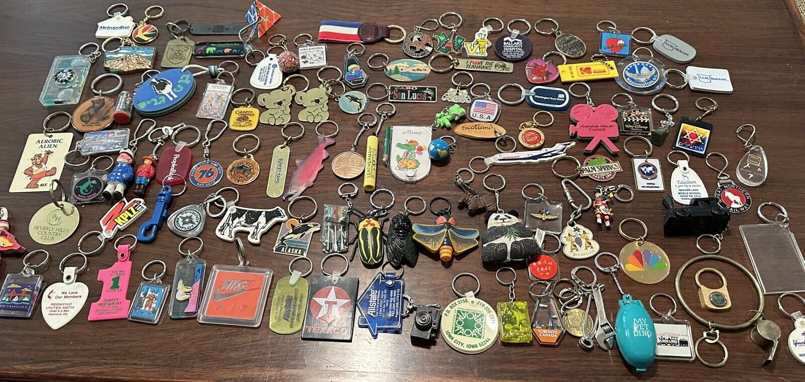 Huge Lot Of Vintage Key Chains Key Rings Advertising novelty souvenir and more