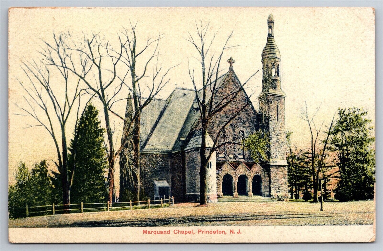 Marquand Chapel Bell Tower Princeton University Princeton NJ C1915 Postcard H19