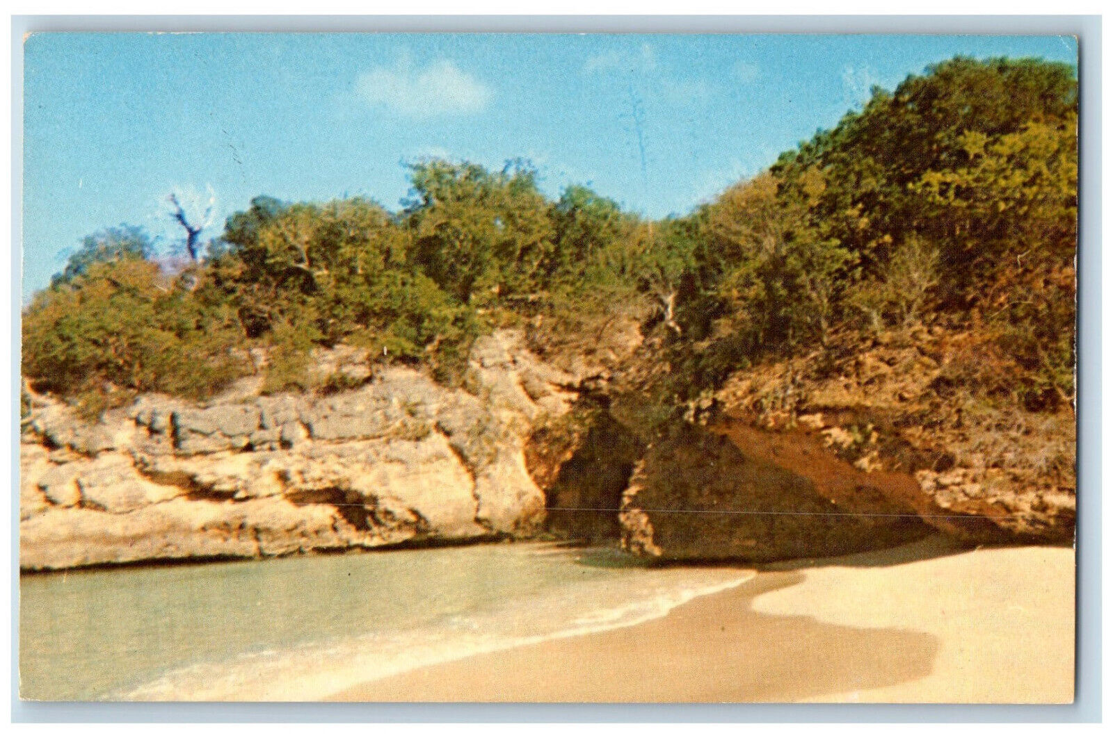 Anguilla West Indies Postcard A Cove at Mead's Bay c1950's Vintage Unposted