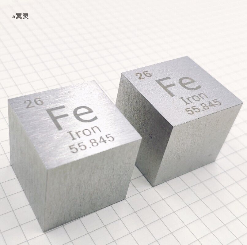 1pcs 1inch Fe Iron Metal Cube 25.4mm 99.99% Pure for Element Collection 1in 131g